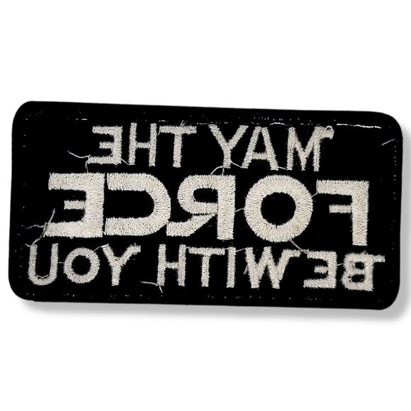 StarWars May the Force Be with You Embroidered Black and White Patch - Picture 3 of 3